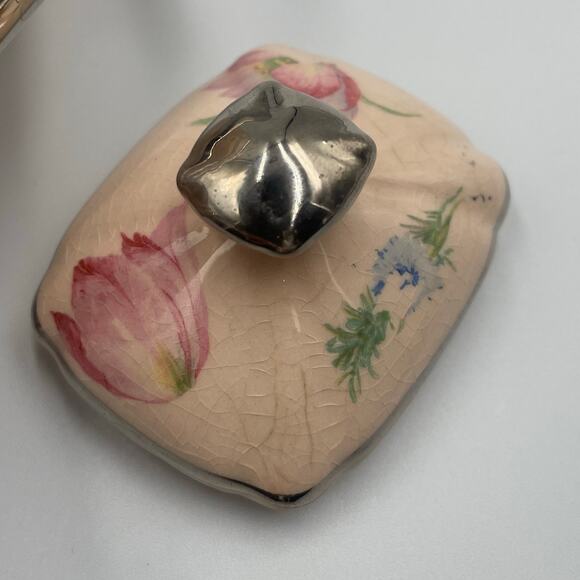 Vintage Quadro Crooksville Sugar Bowl Creamer Gravy Boat Dishes Serveware Pink - Picture 6 of 12